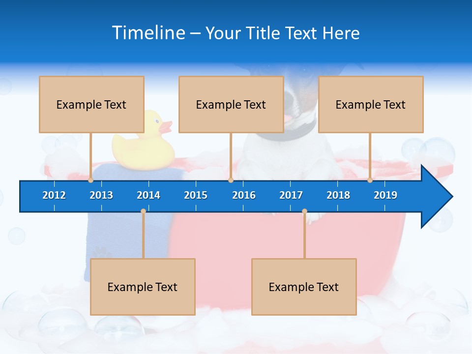 Dog Bathtub Towel PowerPoint Template