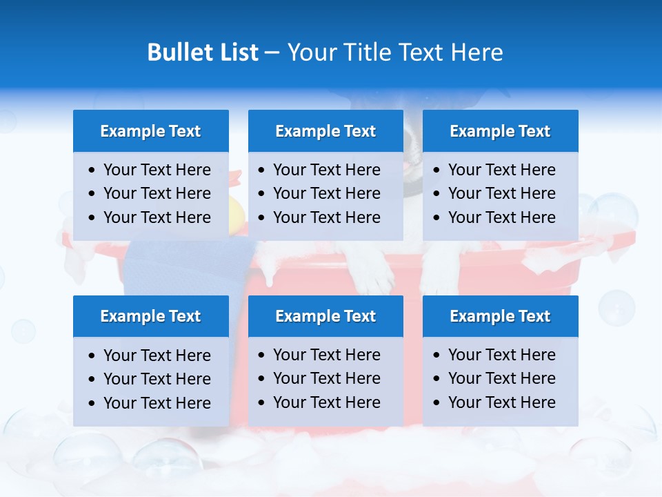 Dog Bathtub Towel PowerPoint Template