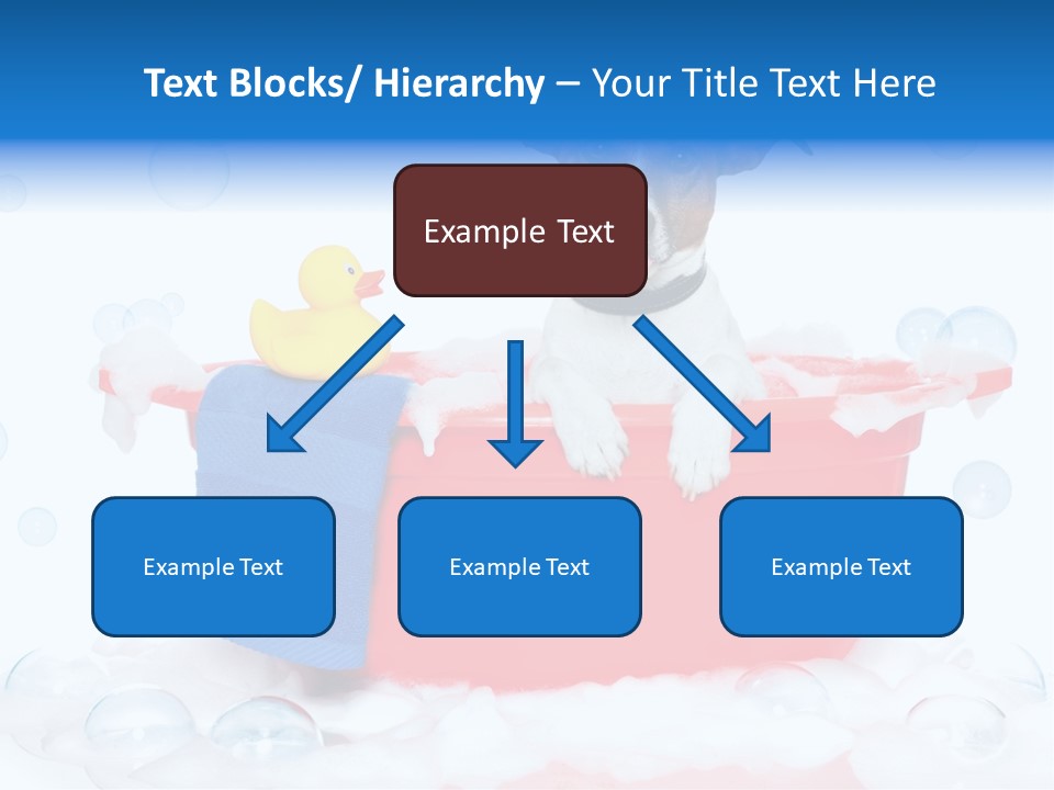 Dog Bathtub Towel PowerPoint Template