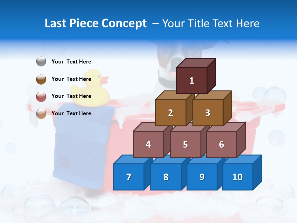 Dog Bathtub Towel PowerPoint Template