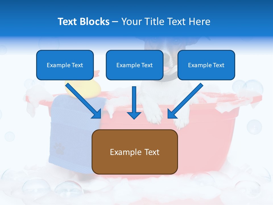 Dog Bathtub Towel PowerPoint Template