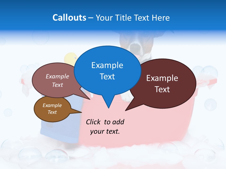 Dog Bathtub Towel PowerPoint Template