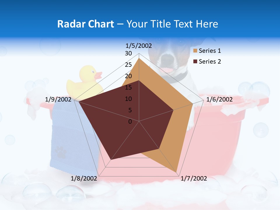 Dog Bathtub Towel PowerPoint Template