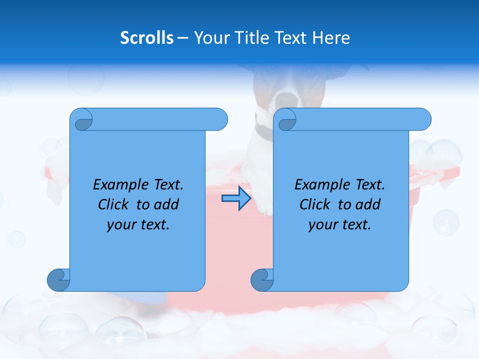 Dog Bathtub Towel PowerPoint Template