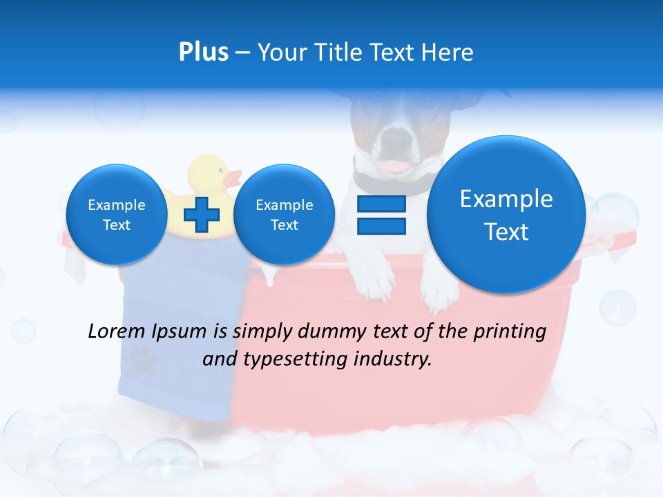 Dog Bathtub Towel PowerPoint Template