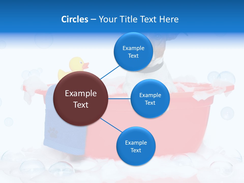 Dog Bathtub Towel PowerPoint Template