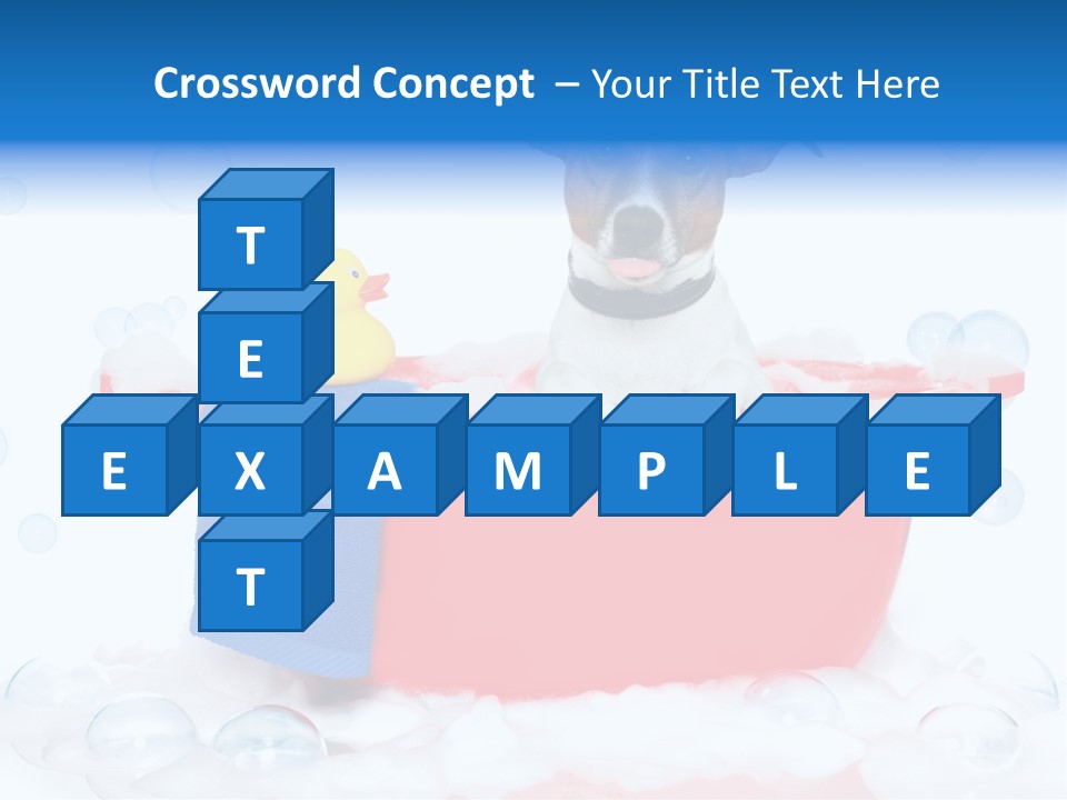 Dog Bathtub Towel PowerPoint Template