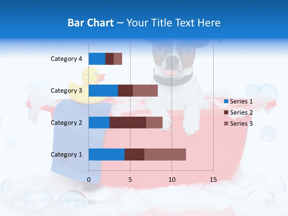 Dog Bathtub Towel PowerPoint Template