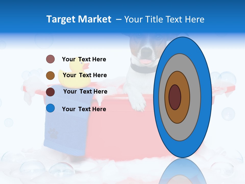 Dog Bathtub Towel PowerPoint Template