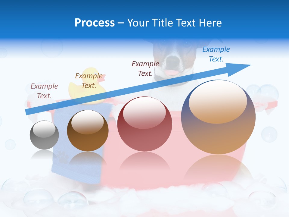 Dog Bathtub Towel PowerPoint Template