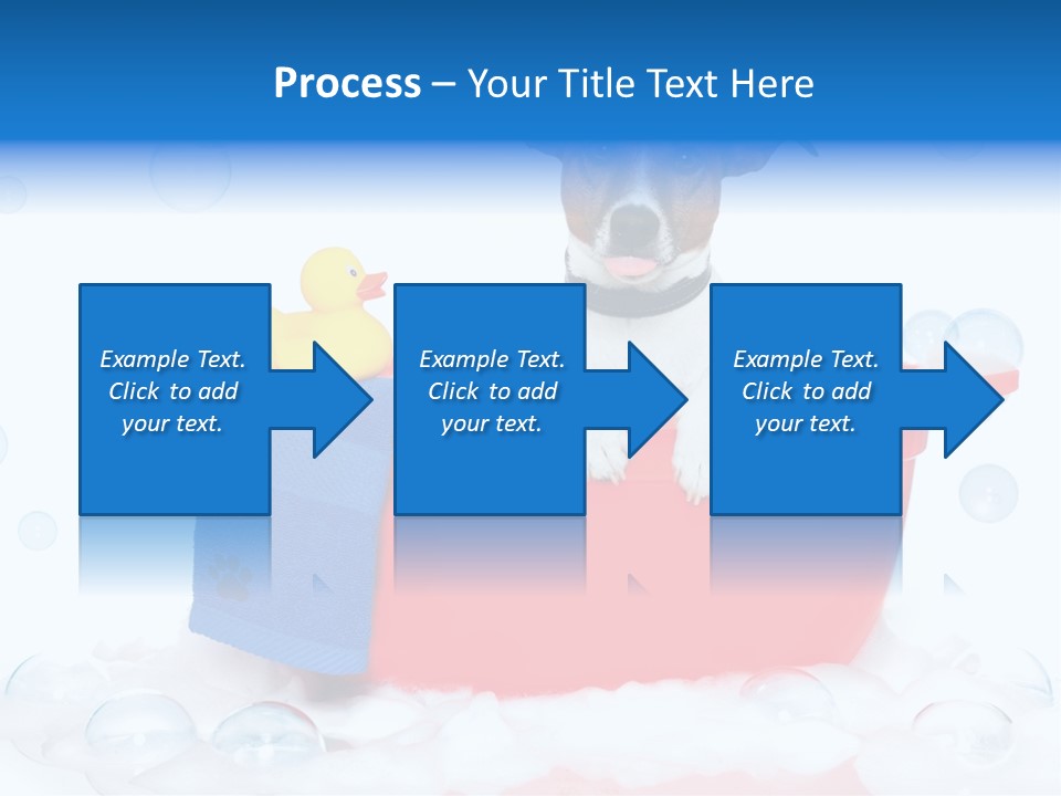 Dog Bathtub Towel PowerPoint Template