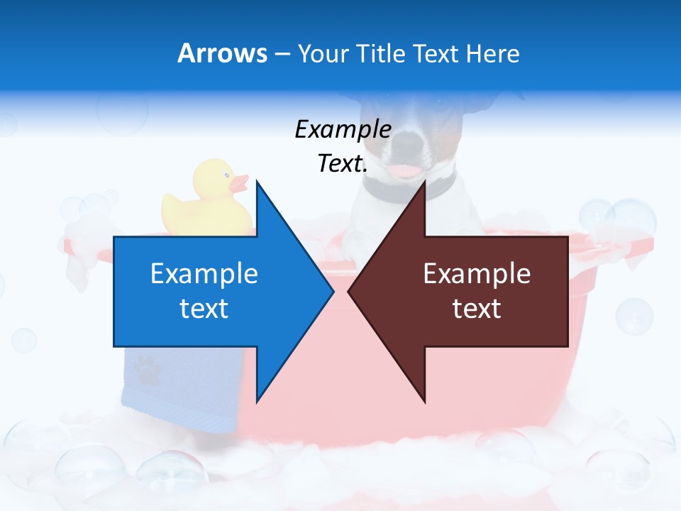 Dog Bathtub Towel PowerPoint Template