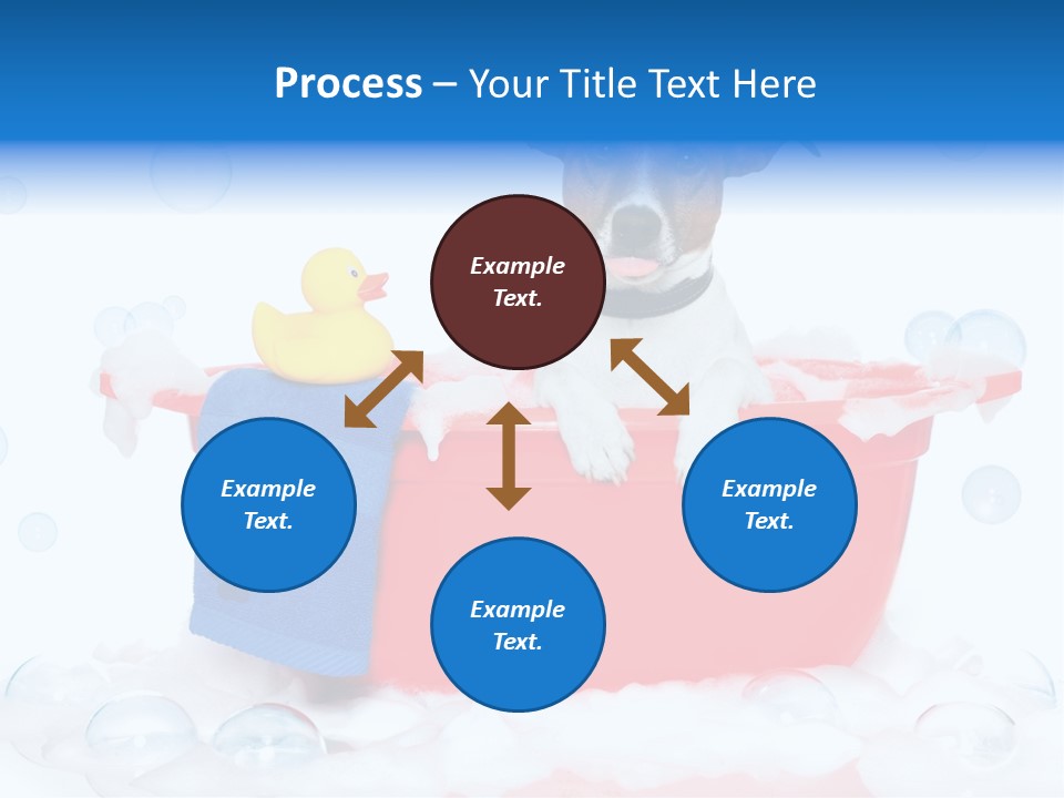 Dog Bathtub Towel PowerPoint Template