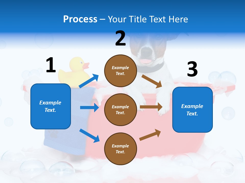 Dog Bathtub Towel PowerPoint Template