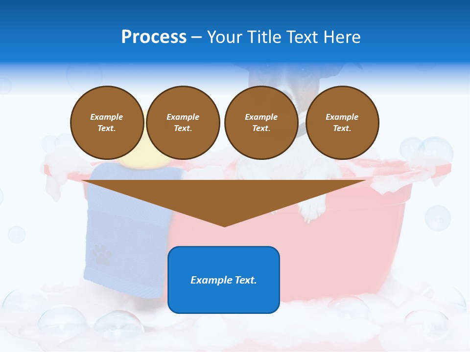 Dog Bathtub Towel PowerPoint Template