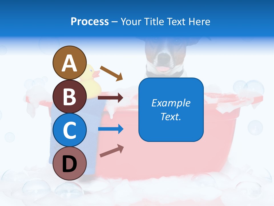 Dog Bathtub Towel PowerPoint Template