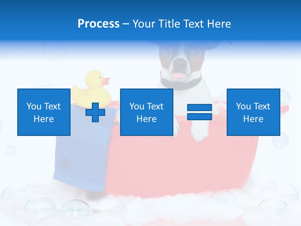 Dog Bathtub Towel PowerPoint Template