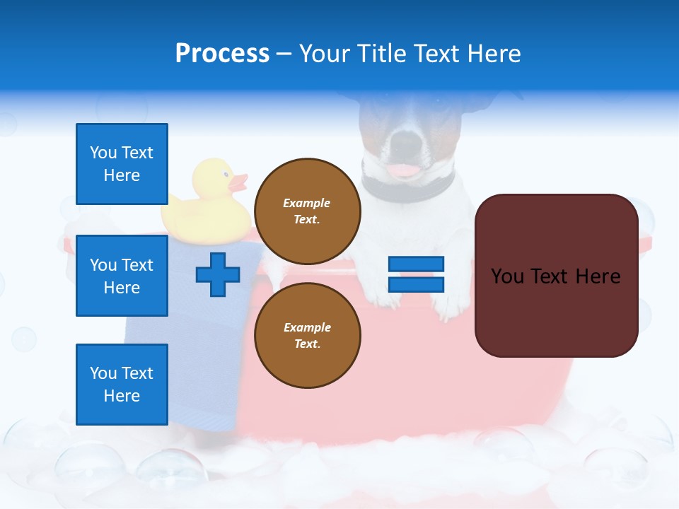 Dog Bathtub Towel PowerPoint Template