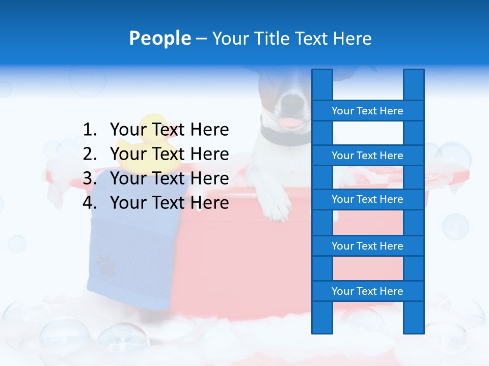 Dog Bathtub Towel PowerPoint Template