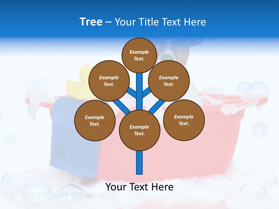 Dog Bathtub Towel PowerPoint Template