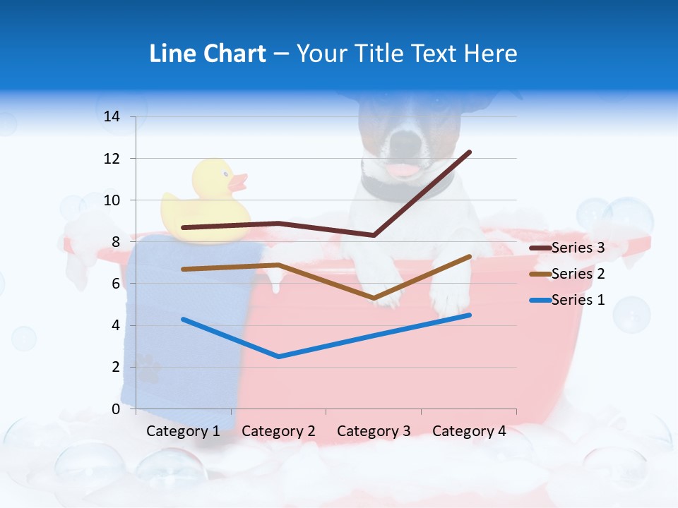 Dog Bathtub Towel PowerPoint Template