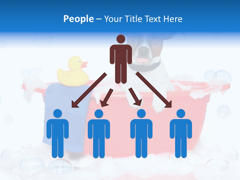 Dog Bathtub Towel PowerPoint Template