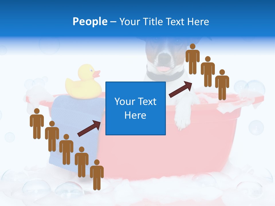 Dog Bathtub Towel PowerPoint Template