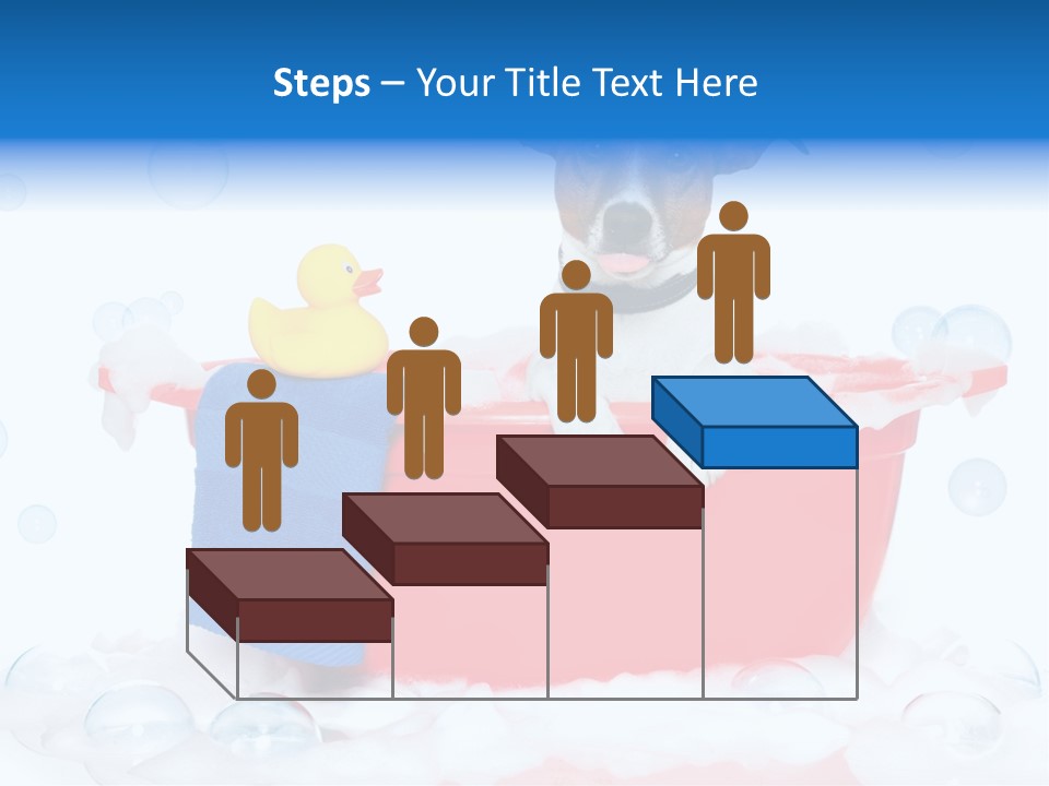 Dog Bathtub Towel PowerPoint Template