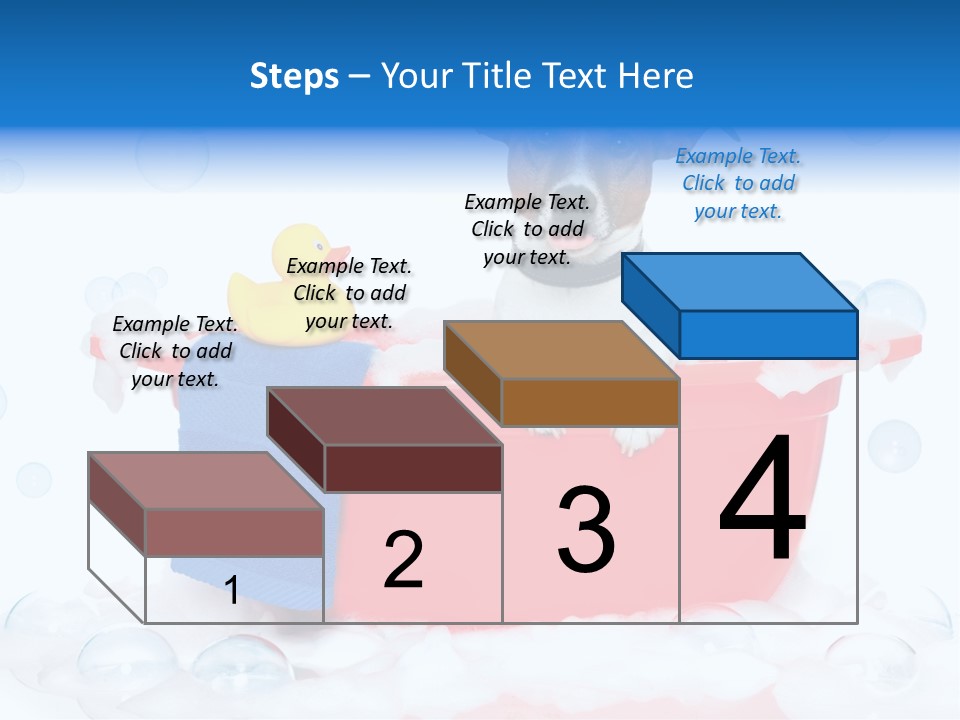 Dog Bathtub Towel PowerPoint Template