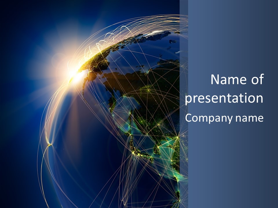 Navigate Worldwide Trail PowerPoint Template