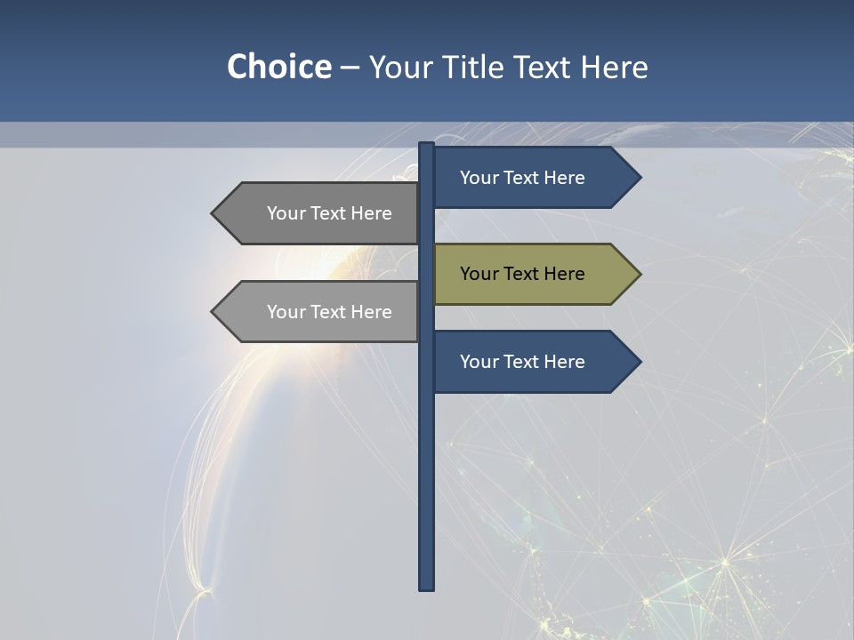 Navigate Worldwide Trail PowerPoint Template
