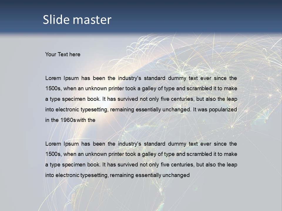 Coverage World Earth PowerPoint Template