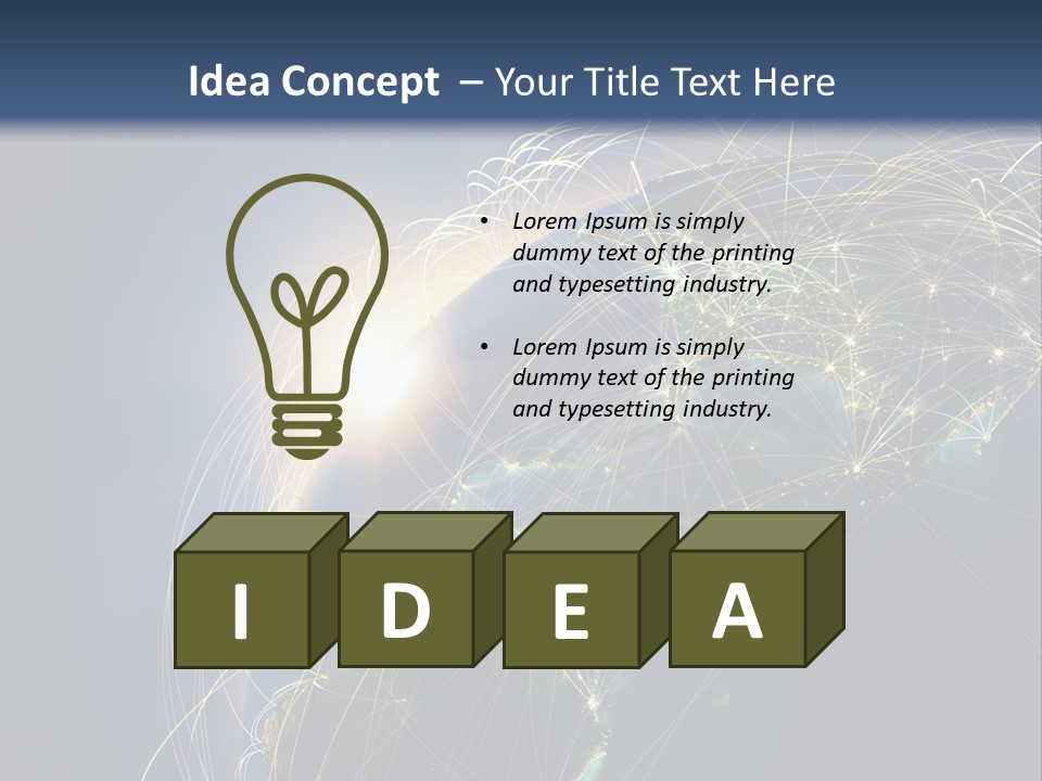 Coverage World Earth PowerPoint Template