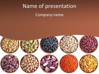 Food Lentils Wood PowerPoint Template