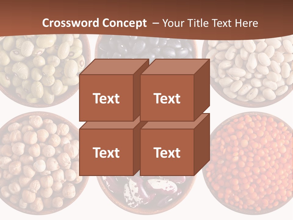 Food Lentils Wood PowerPoint Template