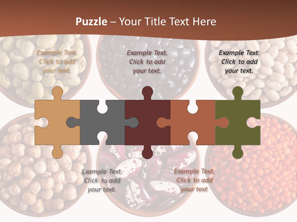 Food Lentils Wood PowerPoint Template