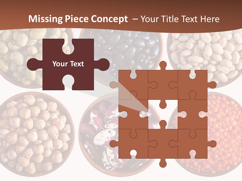 Food Lentils Wood PowerPoint Template