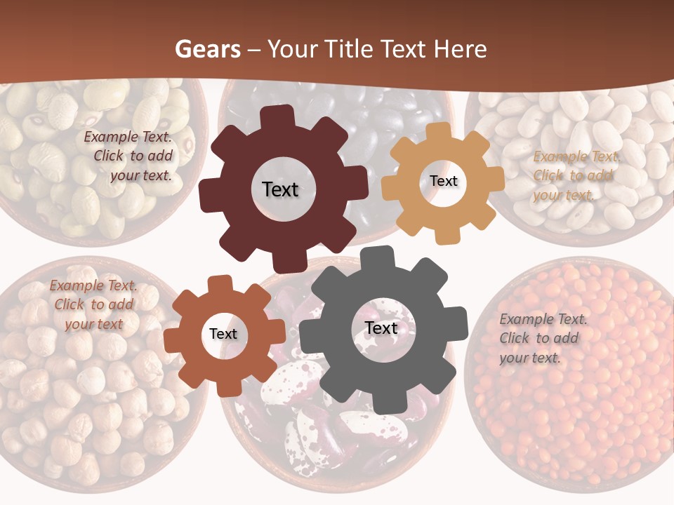 Food Lentils Wood PowerPoint Template