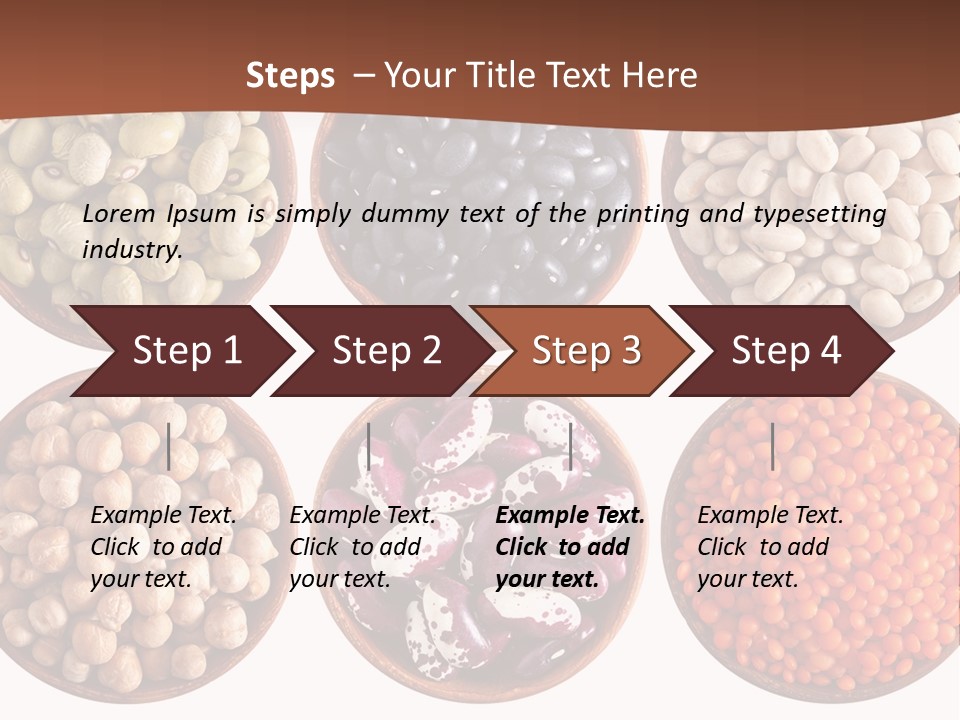 Food Lentils Wood PowerPoint Template