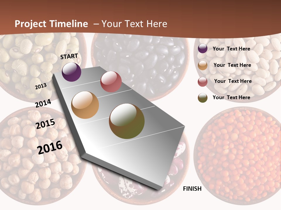 Food Lentils Wood PowerPoint Template