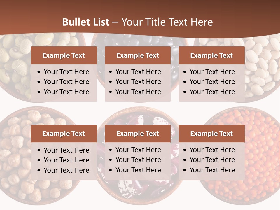 Food Lentils Wood PowerPoint Template