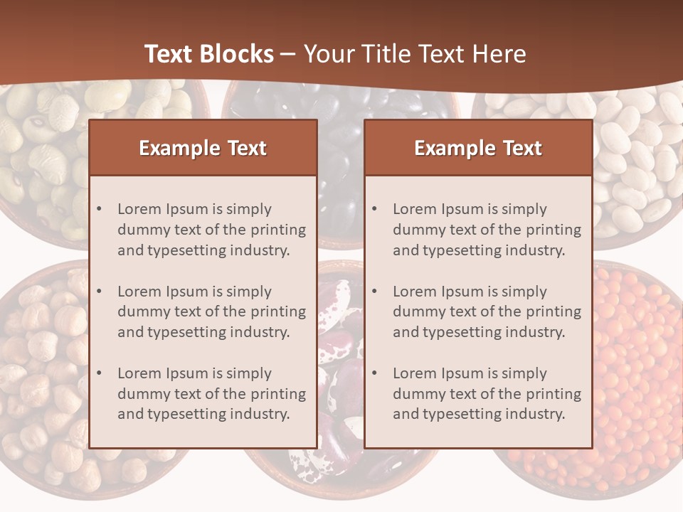 Food Lentils Wood PowerPoint Template