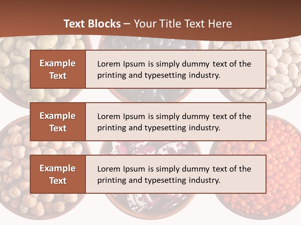 Food Lentils Wood PowerPoint Template
