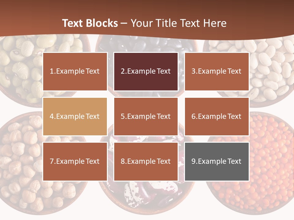 Food Lentils Wood PowerPoint Template