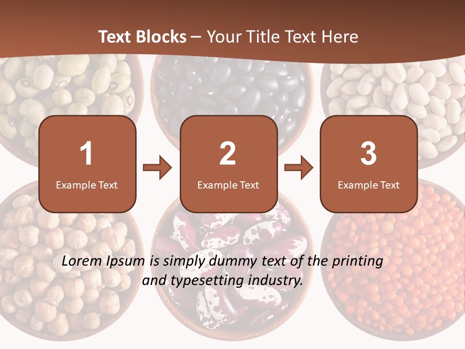 Food Lentils Wood PowerPoint Template