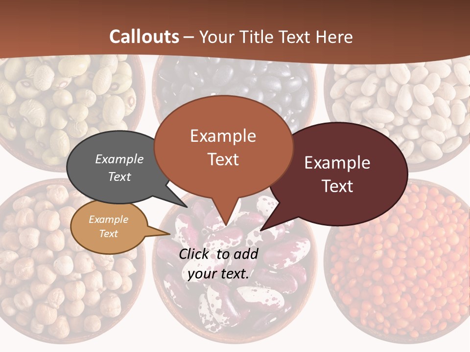 Food Lentils Wood PowerPoint Template