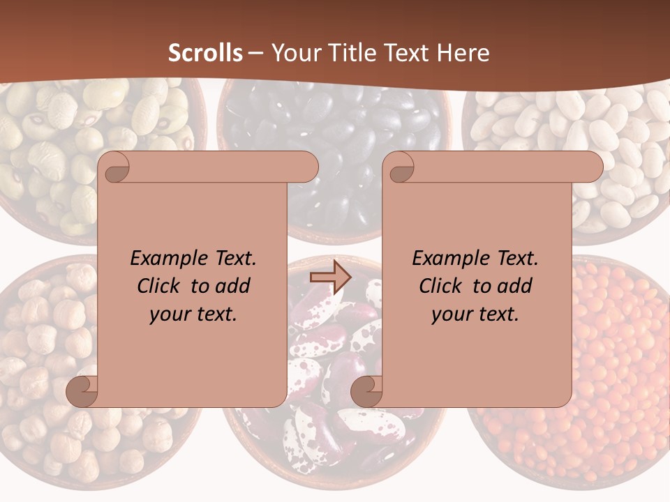 Food Lentils Wood PowerPoint Template