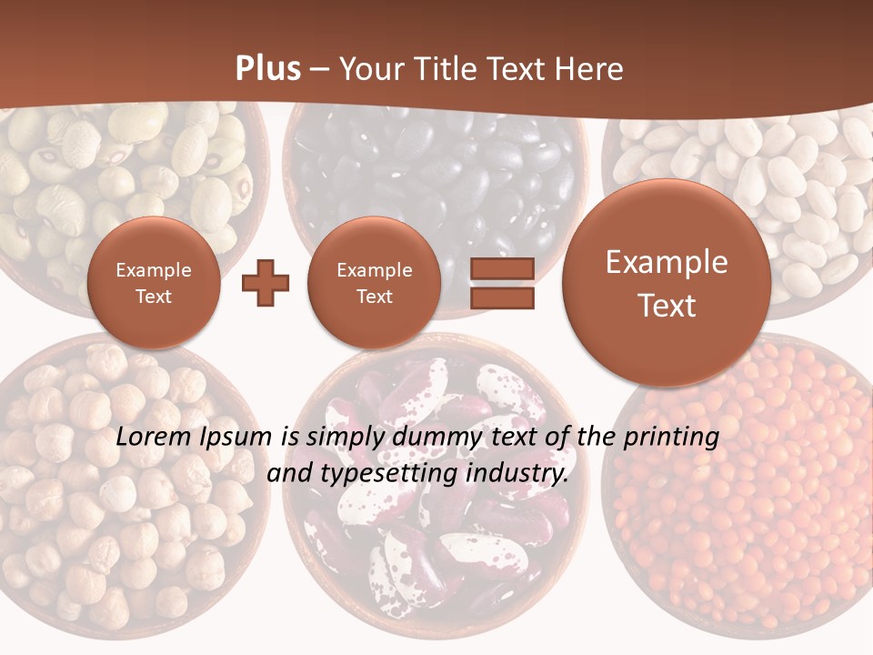 Food Lentils Wood PowerPoint Template