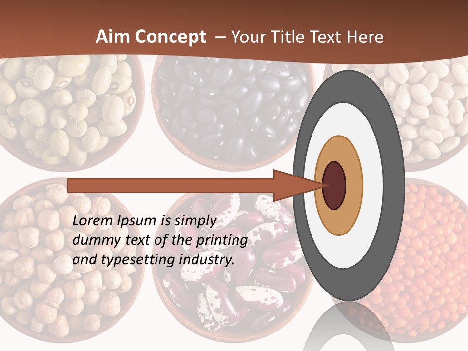 Food Lentils Wood PowerPoint Template