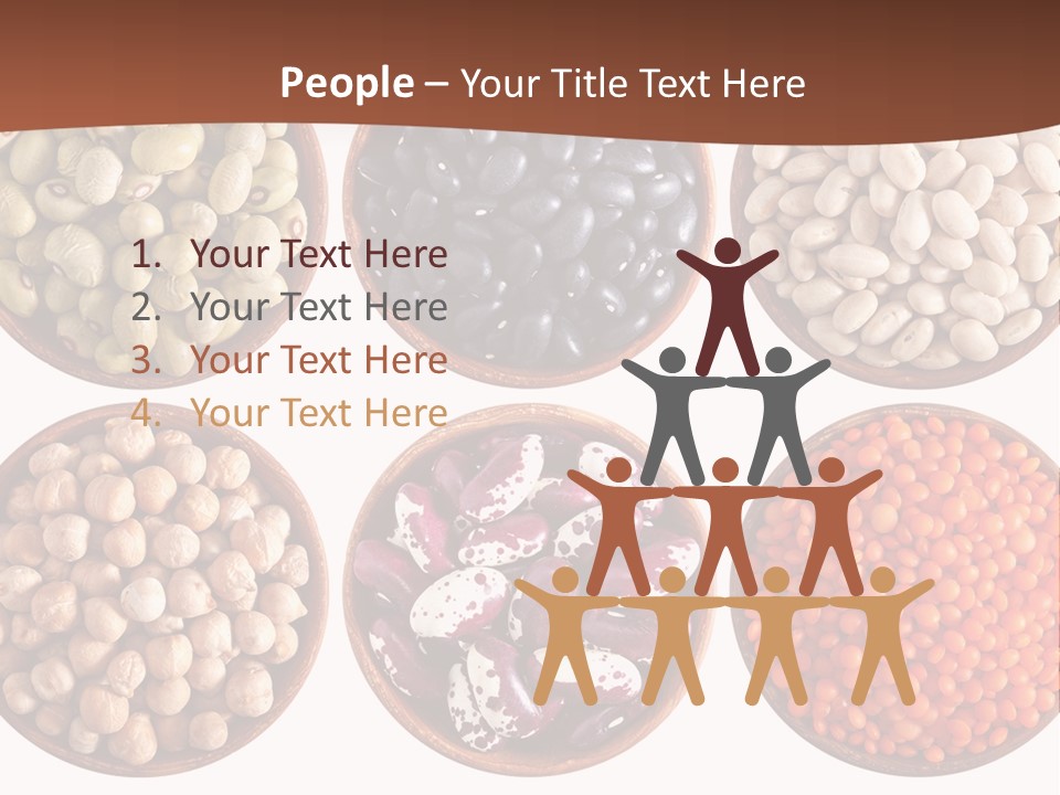 Food Lentils Wood PowerPoint Template